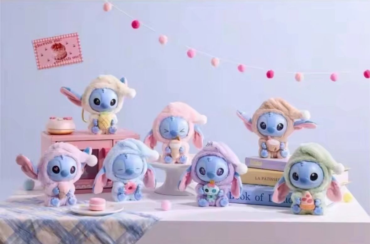 Miniso x Disney Stitch “Eat Something Before Sleep” Vinyl Plush Toy Surprise Box