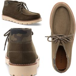New Size 12  Suede Olive Chukka Boots