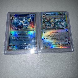Pokemon TCG Prismatic Evolution Vaporeon 022/131 (Master Ball Pattern) & Vaporeon ex 023/131 DR