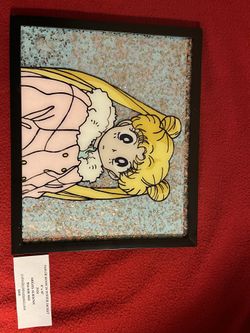 Anime Acrylic Painting In Glass. Sailor Moon