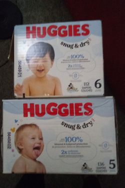 Huggies Snug & Dry Diapers Size 5 and 6 Bundle retails for $99.00