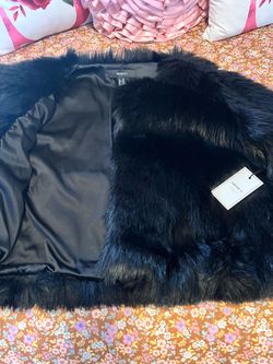Faux fur black jacket