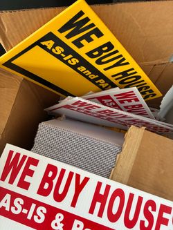 House for sale signs