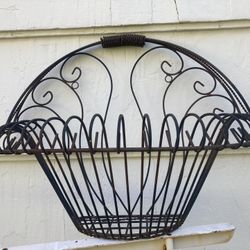 Solid Iron Wall Or Stand Planter 