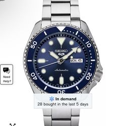 Seiko Men's Automatic 5 Sports Stainless Steel Bracelet Watch 42.5mm