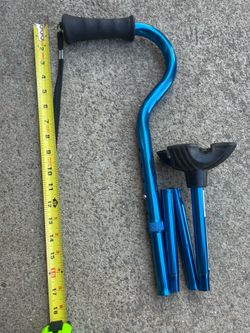 Medline folding cane, 32”-36” adjustable. Aluminum