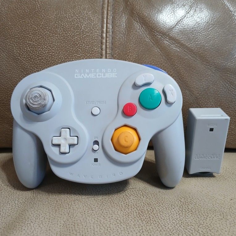 Nintendo Gamecube Game Cube WaveBird Wireless Controller with Receiver Tested Working