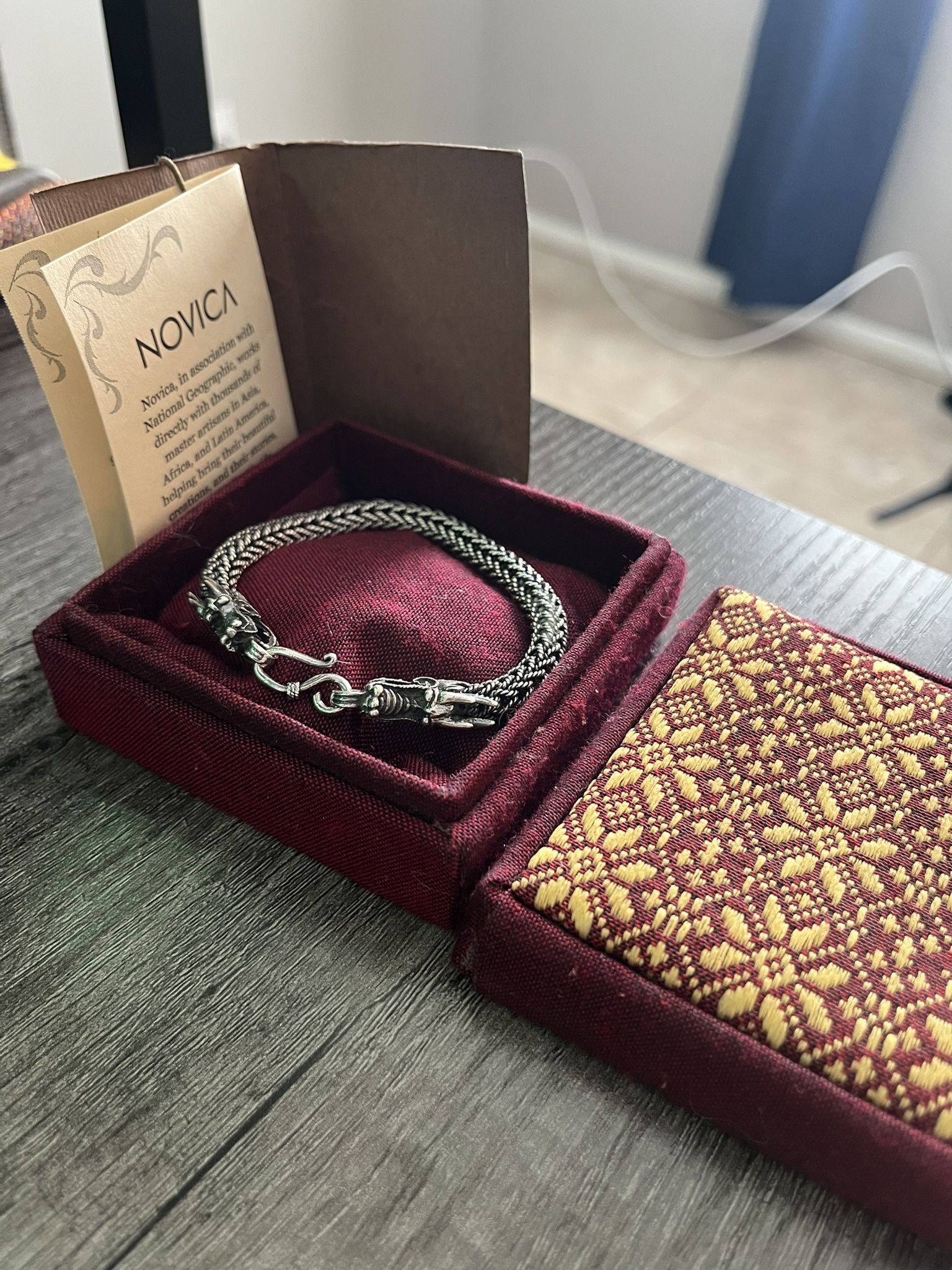 sterling silver naga chain bracelet