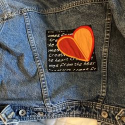 Childress Denim jacket- “ Hearts” Vintage Couture