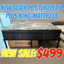 NEW SEALY POSTUREPEDIC PLUS KING MATTRESS