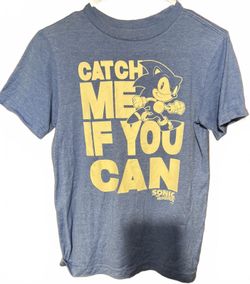 Sonic the Hedgehog Character T-Shirt Kid's Size L Blue
