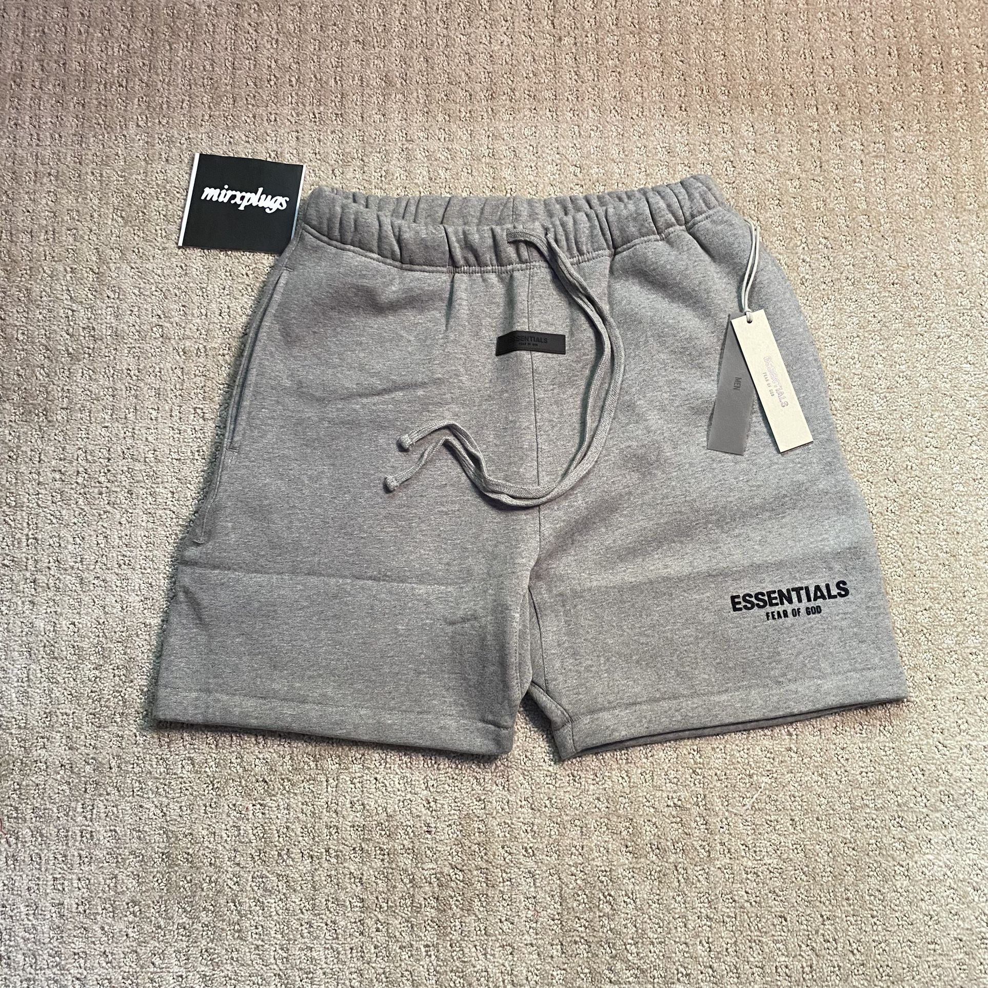 GREY ESSENTIALS SHORTS S AND XL