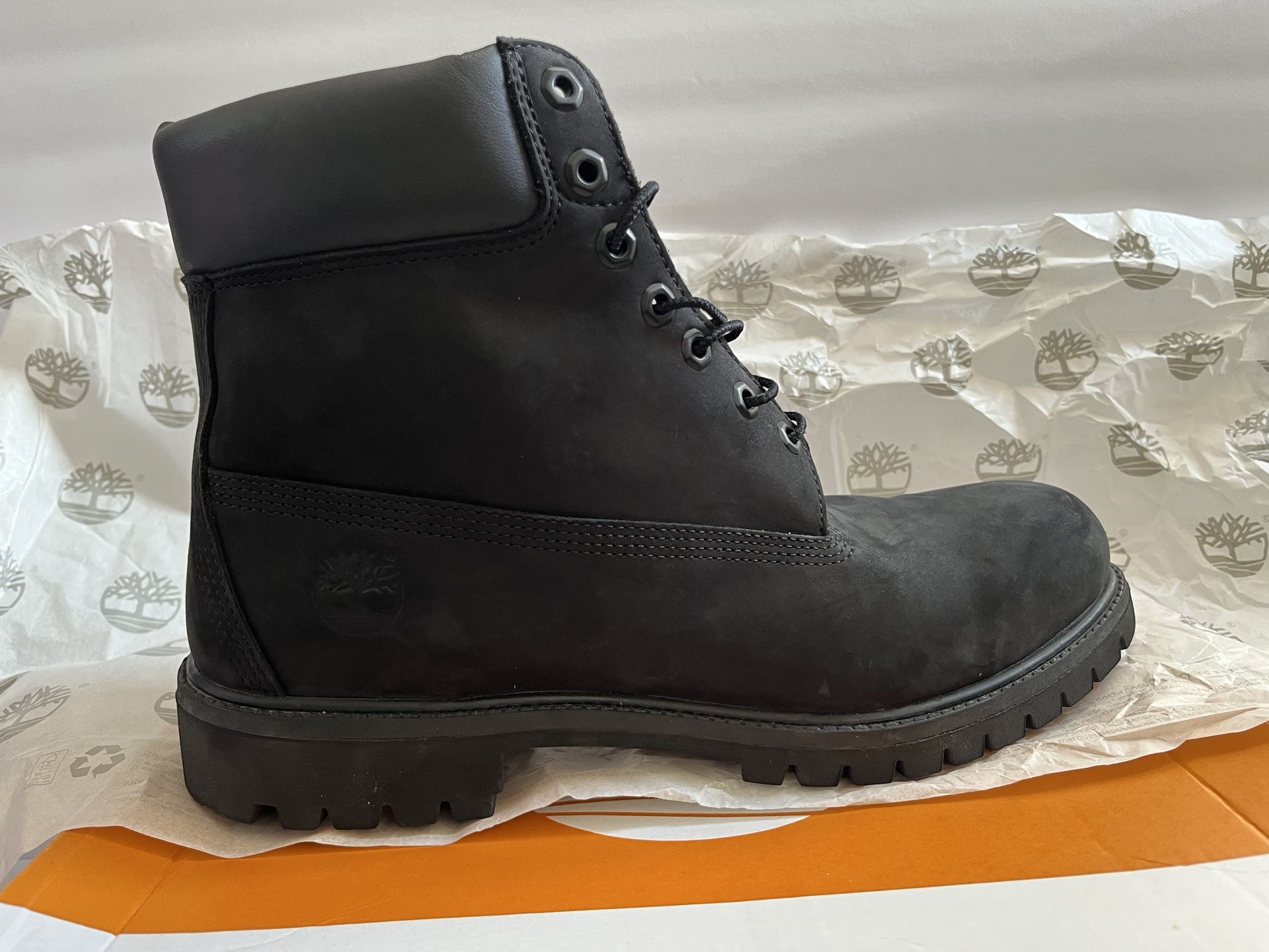 Timberland Boots Size 12 Men – Waterproof, Black Nubuck – New