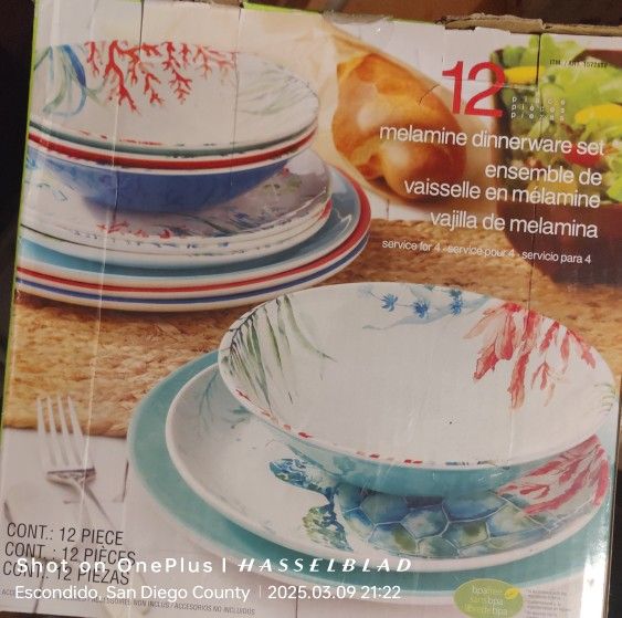 Melamine Dinner Set NEW! $20