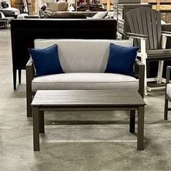 Fynnegan Outdoor Loveseat w/ Table (Set of 2)