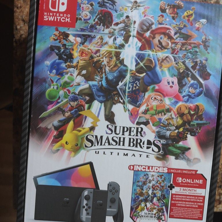 Brand New Unopened Nintendo Switch™ - OLED Model: Super Smash Bros.™ Ultimate Bundle