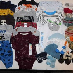 Baby Boys Clothes size 0-3 Months Winter Outfits Lot Baby Shoes/Boots