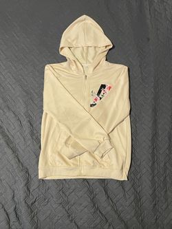 SHEIN Cream Floral Hoodie