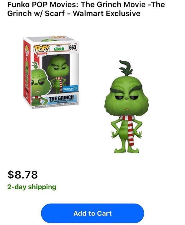 Grinch with scarf store funko pop