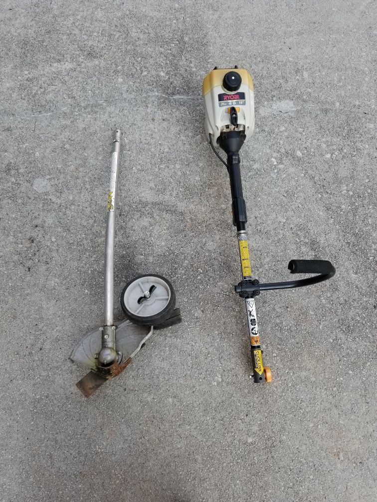 Ryobi weed eater & attachments