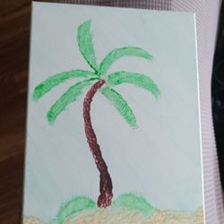 Palm Tree painting 11"x 14" 