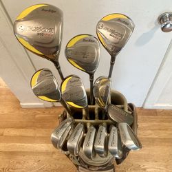 NICE Golf Clubs HYBRID Set - 13 clubs & bag - GREAT GRIPS! - PGA Tour Brands!