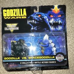 Trendmasters Godzilla Wars Godzilla vs SpaceGodzilla 2-in-1 Battle Set 1998