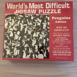 Vintage 90’s World’s Most Difficult Jigsaw Puzzle Penguins Edition 529 Pc NEW