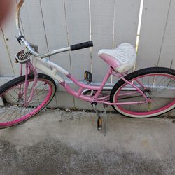 Pink Beach Cruiser Bike