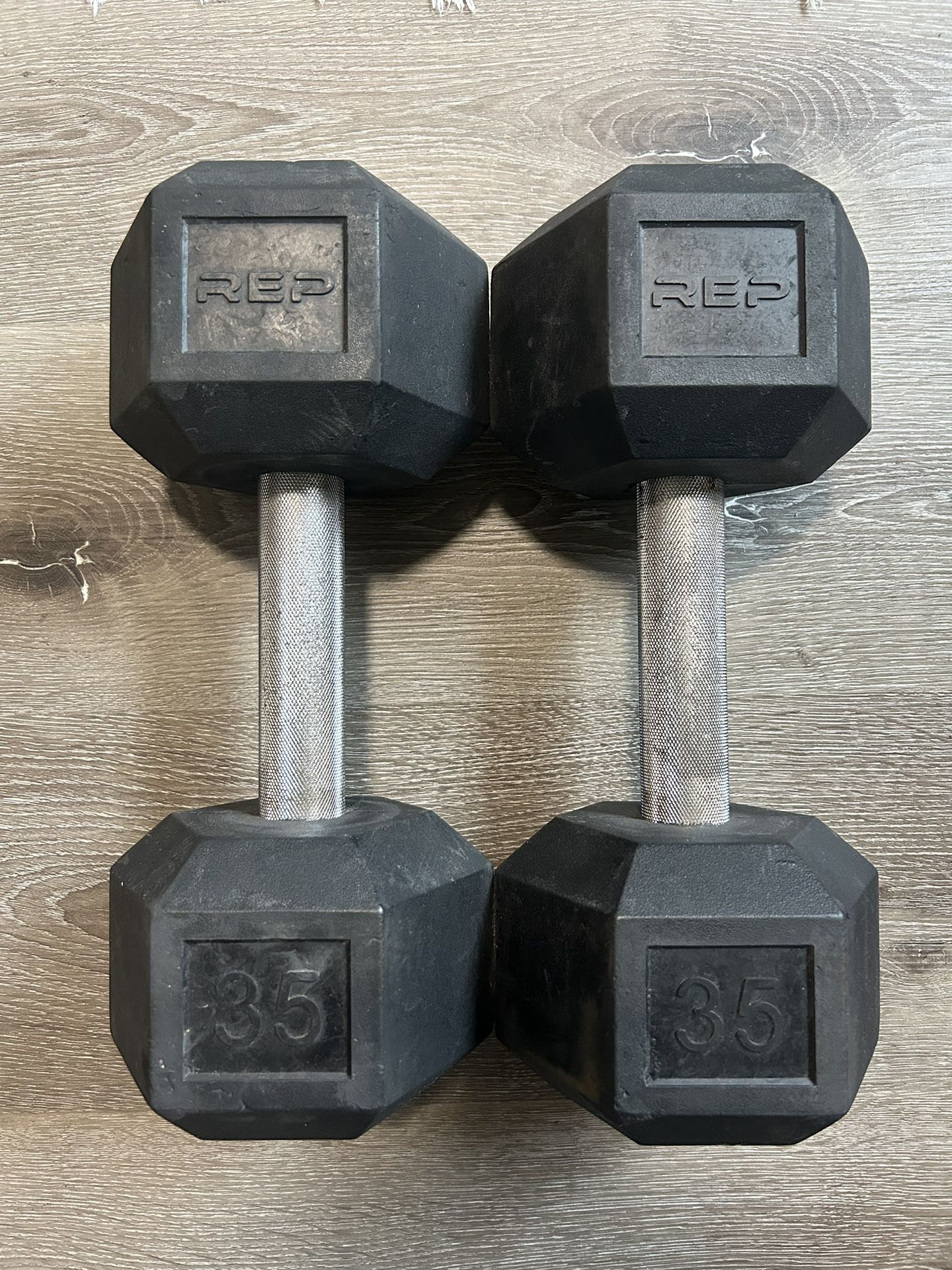 Rep Fitness 2x35 lb Hex Dumbbells