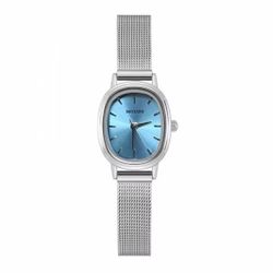 Women's Oval Mesh Watch with Gradient Blue Face