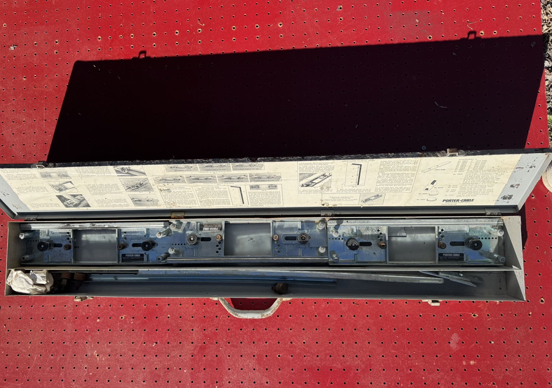 Porter Cable Hinge Butt Template Kit Model #59380 With Metal Case