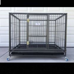 Dog crates 43' foldable n stakalabel
