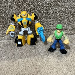 TRANSFORMERS Rescue Bots Figure  Hasbro Bumblebee & Graham Burns