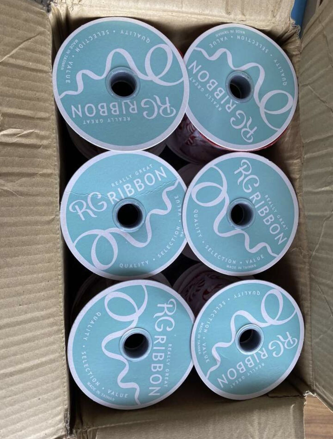 6 rolls Wired 2.5” ribbon