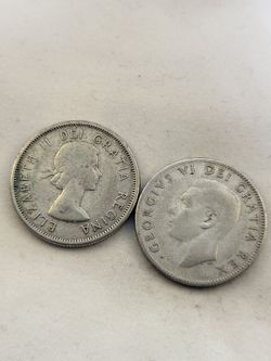 1952, 1957 Canadian Quarters Coins