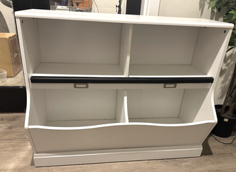 Bookshelf/Toy Cubby Organizer – White – Great Storage