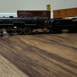Vintage train, with tracks and some accessories
