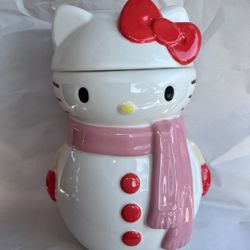 hello kitty snowman canister