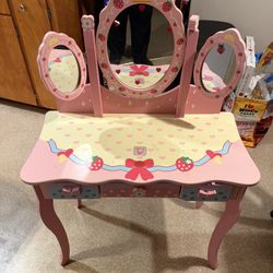 Kids Vanity Princess Makeup Dressing Table