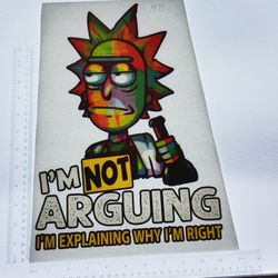Iron On Heat Transfer  Good For T-shirts Sweaters Jackets T Shirt Design Size Is About 14x10  Rick Morty #471
