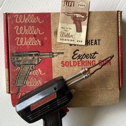 Vintage Preowned Weller Soldering Gun / Iron Model 8200 120 Volts + Instructions Dual Heat Electric Corded Mad in USA