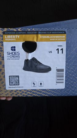 Women’s Black Slip-Resistant Work Shoes Size 11 Liberty Shoes For Crews Comfort