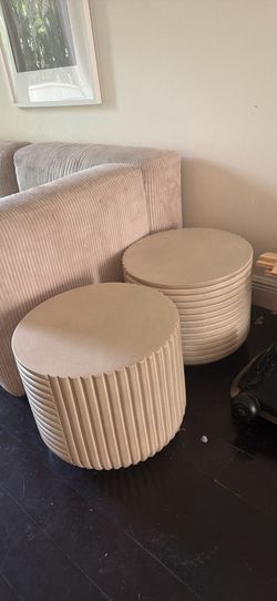 Set Of 2 West Elm Indoor Outdoor Side Tables