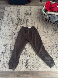 Brown Jogger Sweatpants with Drawstring