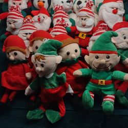 Christmas House Plush Stuffed, Lot Of 23, C3