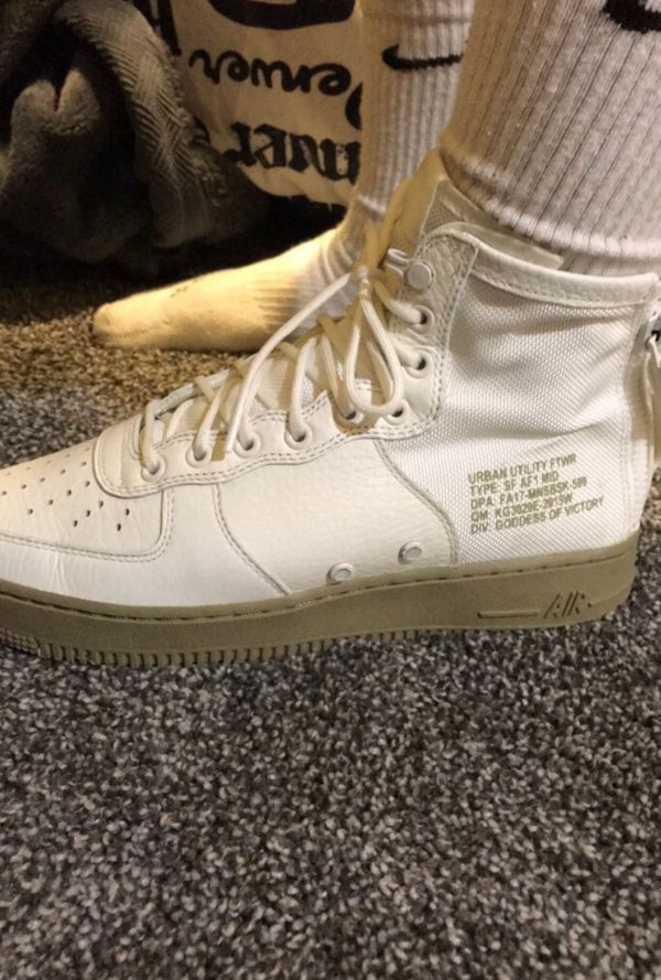 all white forces size 8