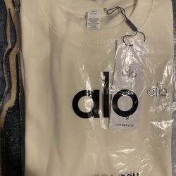 Alo Yoga White Crewneck Sweatshirt