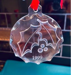 Vintage Lovely Orrefors annual 1999 Erika Lagerbielke ornaments