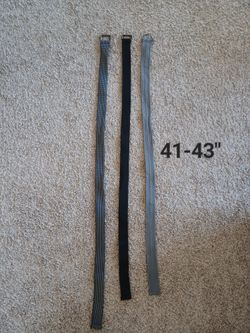 3 Canvas Fabric Belts - Length 41-43"